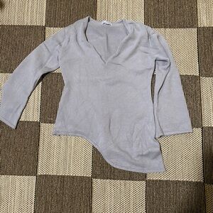 Hanifa Gray asymmetrical sweater